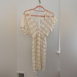 BLUE ISLAND BEACH Cream Zigzag Pattern Dress size M